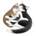 Mom Cat & her Baby Holiday Ornament photo sculptures