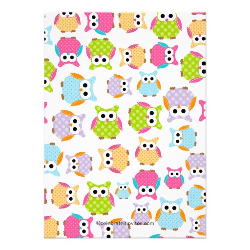 Mom & Dad Owls with Baby Owl Baby Shower Custom Announcements