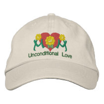 Mom Daisy Heart embroidered hats