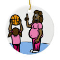 Mom & Daughter playing basketball
