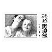 mom & daughter postage