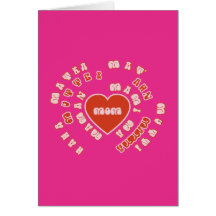 Mom Different Languages (Mother's Day & Birthday) Greeting Cards