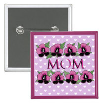 Mom Floral Buttons buttons