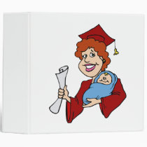 Mom Graduates Burgundy binders