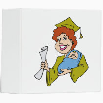 Mom Graduates Gold binders