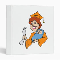 Mom Graduates Orange binders
