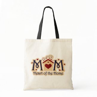 MOM Heart of the Home Tote Bag zazzle_bag