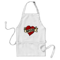 Mom Heart Tattoo aprons