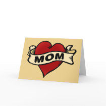 Mom Heart Tattoo card