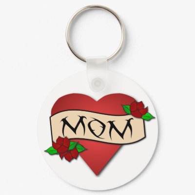 Mom heart tattoo keychain by slamdunksapparel