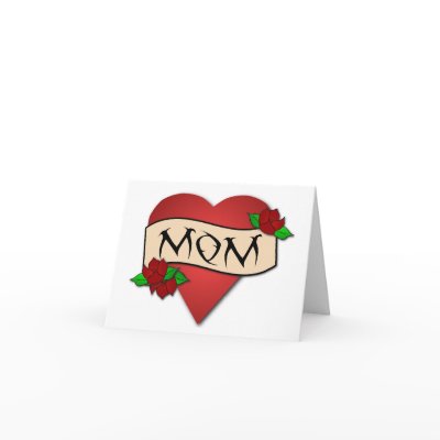 Mom heart tattoo Mother&#39;s Day card by slamdunksapparel