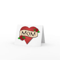 Mom heart tattoo Mother's Day card by slamdunksapparel Mom heart tattoo Mother's Day card