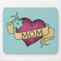Mom Heart Tattoo Mousepad