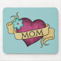 Mom Heart Tattoo Mousepad mousepads
