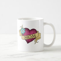 Mom Heart Tattoo Mug by artladymanor Mom Heart Tattoo Mug