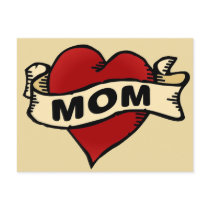Mom Heart Tattoo postcards by holiday_tshirts Mom Heart Tattoo postcards