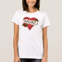 Mom heart tattoo t-shirt