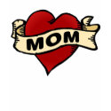 Mom heart tattoo t-shirt