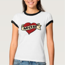 Mom Heart Tattoo t-shirt by holiday_tshirts Mom Heart Tattoo t-shirt