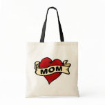 Mom heart tattoo totebag