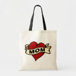 Mom heart tattoo totebag