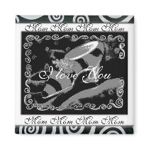 Mom I Love You Magnet by dizzypixels Mom I Love You Magnet