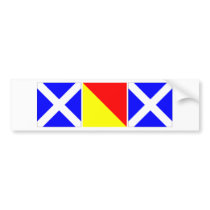 mom in nautical code flags bumper stickers