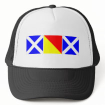 mom in nautical code flags hat