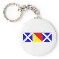 mom in nautical code flags keychain