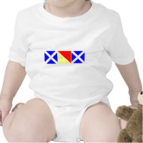 mom in nautical code flags tee shirt