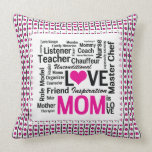 Mom is Love Mother's Day Gift for Do It All Mum pillows
