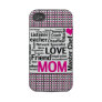 Mom is Love Mother's Day Gift Says it All Iphone 4 Tough Cases