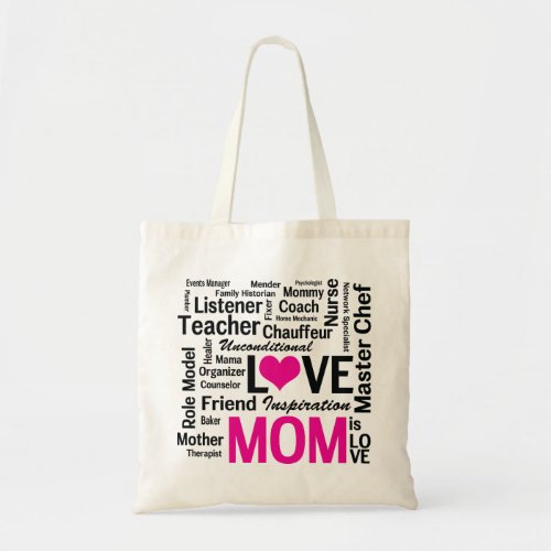 Mom is Love Mother&#39;s Day Shopping Bag