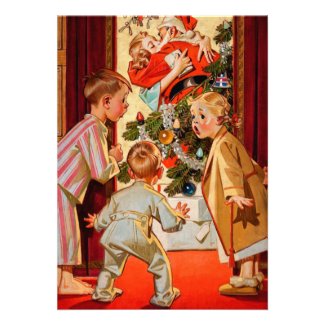 Mom Kisses Santa Claus