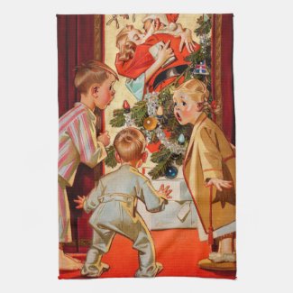 Mom Kisses Santa Claus