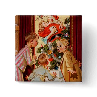 Mom Kisses Santa Claus
