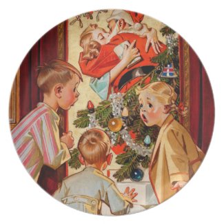 Mom Kisses Santa Claus