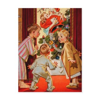 Mom Kisses Santa Claus