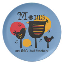 Mom Life's Best Teacher Plate
