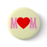 MOM Love Mother's Day Gift Button button