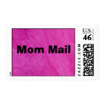 Mom Mail pink postage stamp