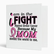 Mom Means The World To Me Breast Cancer 3 Ring Binder