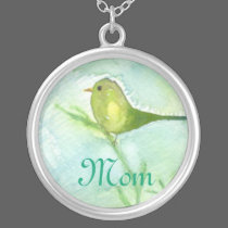Mom Necklace, Yellow Song Bird necklaces
