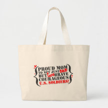 Mom of 2 Soldiers Tote Bags