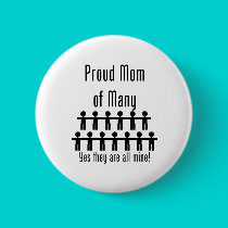 Mom of Many - 13 kids buttons