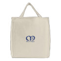 Mom of Triplets [Blue] Bag embroidered bags