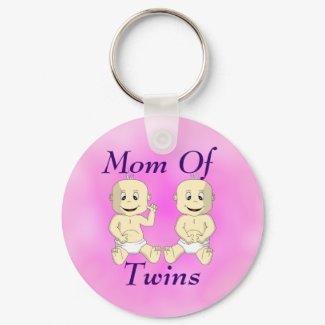 Mom Of Twin Babies Keychain keychain