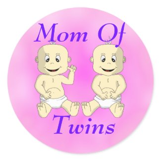 Mom Of Twin Babies Sticker sticker