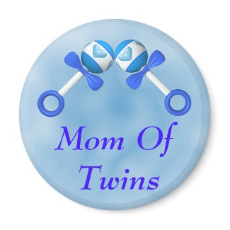 Mom Of Twin Boys Magnet magnet