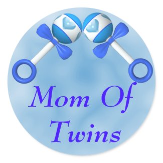 Mom Of Twin Boys Sticker sticker